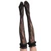 Lolita Long Tube White Lace Mesh Female Over-knee High-tube Thigh Middle-tube Calf Socks Thin Section Student Jk Black And White
