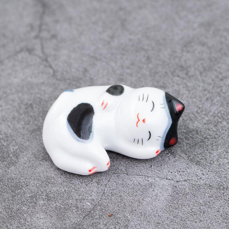 1/5pcs Cute Lucky Cat Chopsticks Holder Japanese Ceramic Chopstick Ceramic Home Decoration
