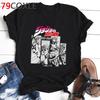 Funny cartoon T-shirt for JoJos Bizarre Adventurestylish Japanese anime T-shirt for womensummer graphic hip-hop top