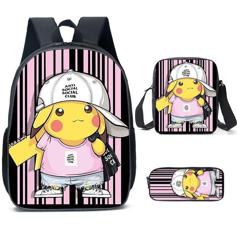 Primary And Secondary School Students Schoolbag Cartoon Backpack Breathable And Wear-Resistant Children'S Backpack Satchel Pencil Bag Set