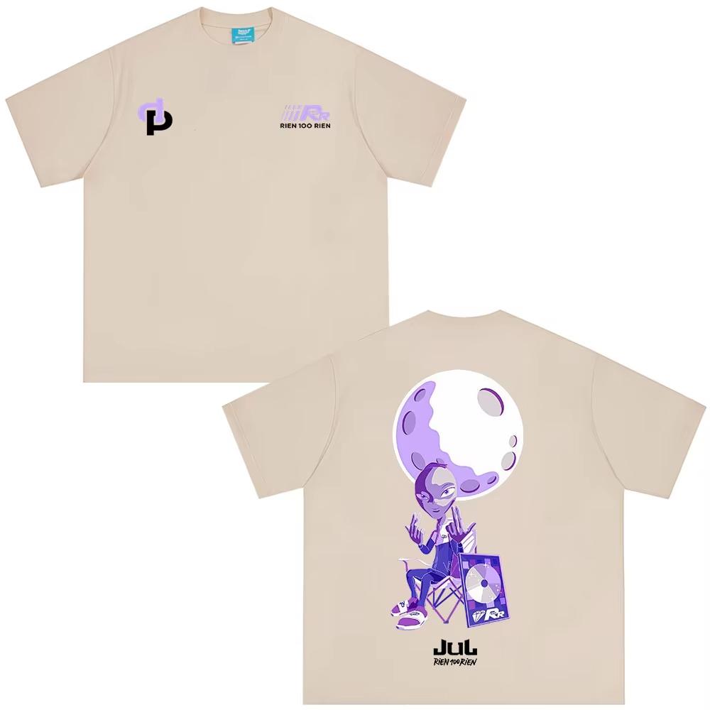 France Rapper Jul Rien 100 Rien Album Merch T Shirt Men Women Clothing Fashion Hip Hop Tshirt Casual Cotton Short Sleeve Top