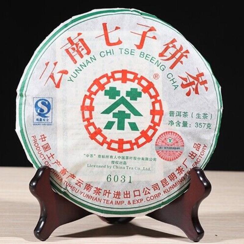 2007 ChinaTea CNNP 6031 Юньнаньский чай Пуэр Сырой чайный торт 357 г Старый выдержанный — фото 5