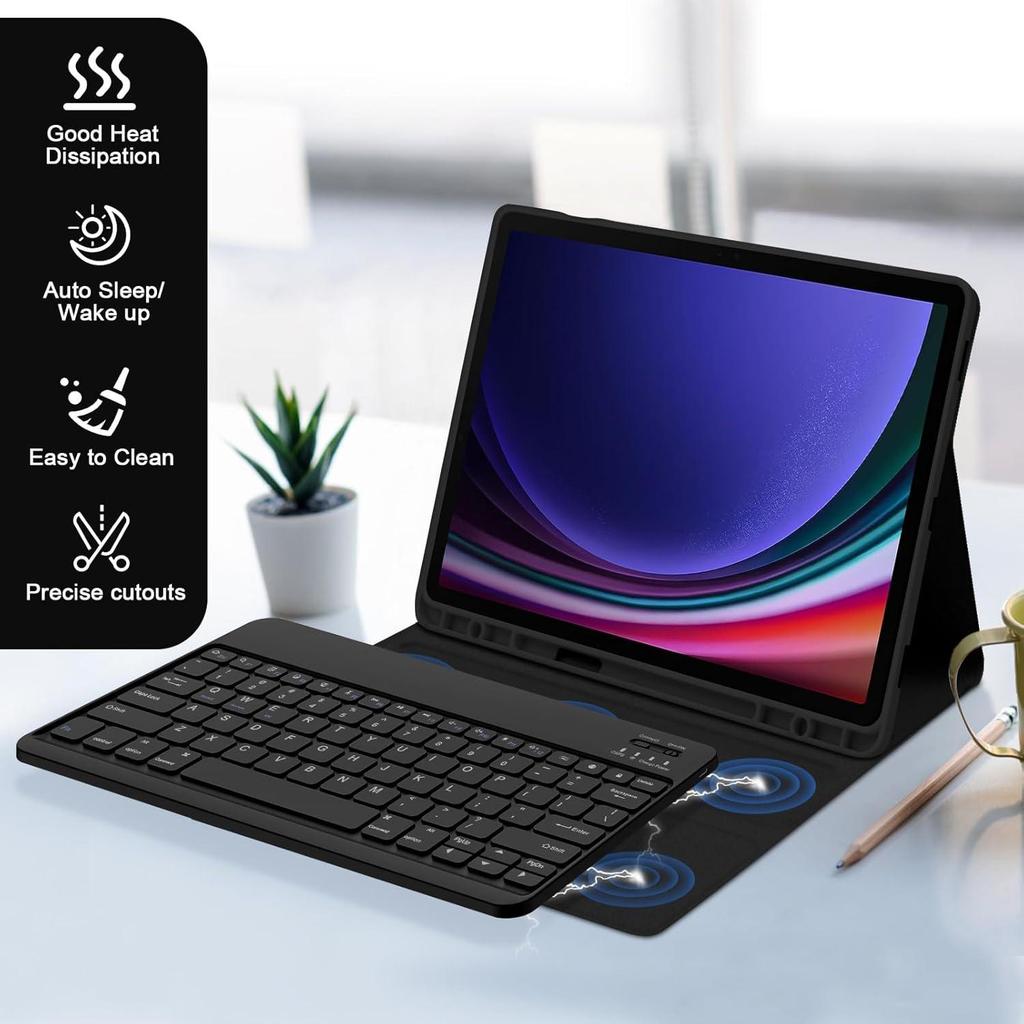 Samsung S10u Tablet Protective Case with Detachable Magnetic Bluetooth Keyboard and Pen Slot