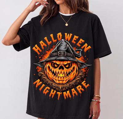Halloween Witch Pumpkin T-Shirt, Spooky Season Graphic Tee