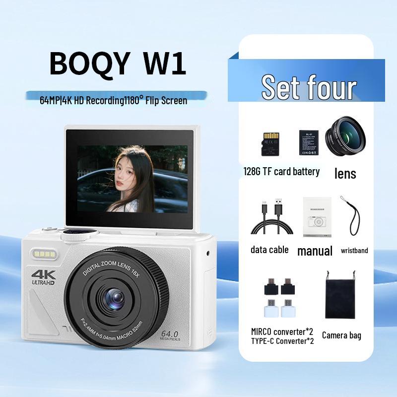 2025 Retro Flip Screen Mirrorless Vlog Camera: Entry-Level High-Definition Portable Beauty Camera for Women