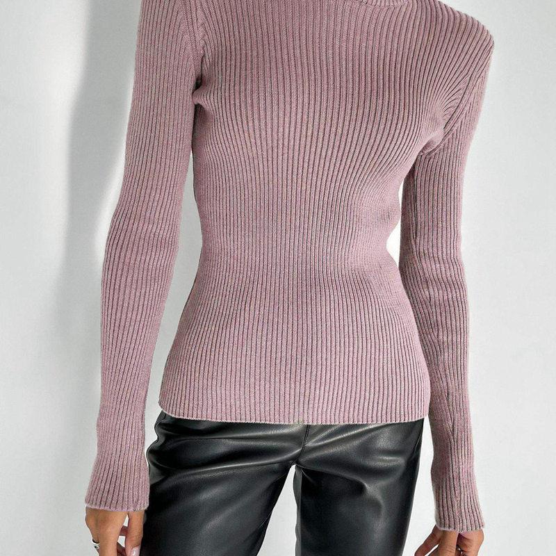 Kvinnor Höst Vinter High Neck Förtjockad Förlängd Stickad Bottom Top Plus High Neck Pullover Tröja