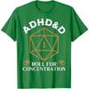 Vintage ADHD&D Roll for Concentration DnD Men Women T-Shirt RPGs Gamer Graphic Outfit Funny Saying Tee Short Sleeve Blouses Gift