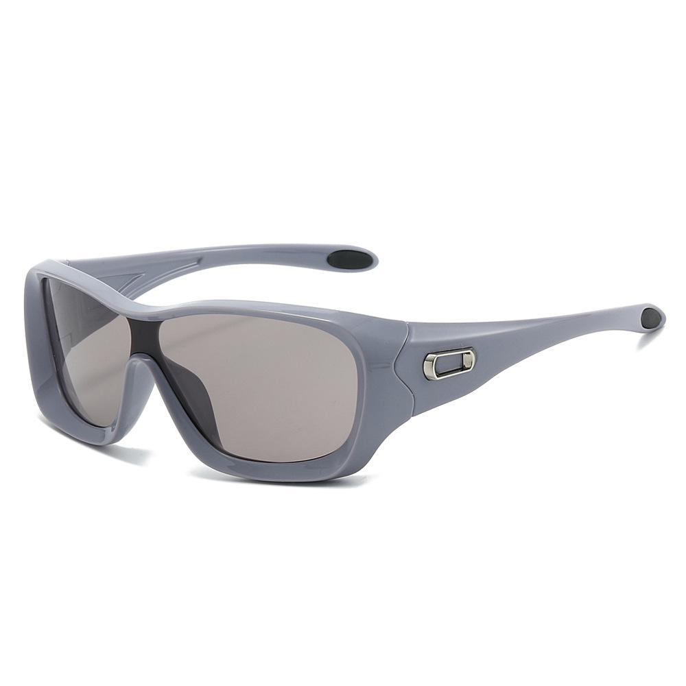 

2026 Новые Унисекс Спортивные Очки, Большие Сплошные Обтекаемые Легкие Прочные Очки серый