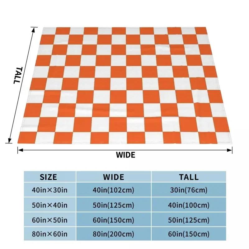 Tennessee Checkerboard Blankets Velvet Winter Checkered Portable Ultra-Soft Throw Blanket for Home Outdoor Bedspreads
