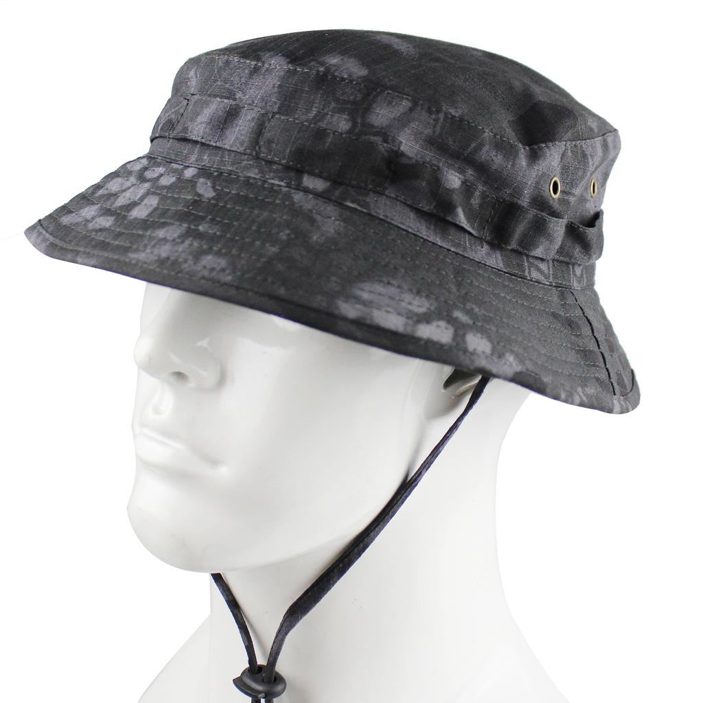 Tactical Camouflage Short Brim Bucket Hat  t Outdoor Uv Protection Fishing Hiking Hunting Hat Sun Shade Cap
