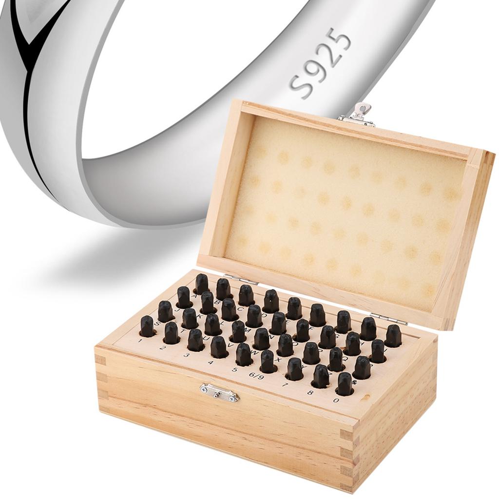 36pcs set 4mm Steel Stamp Punch Set Alphabet Letter & Number Die Tool