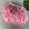 Fluffy Turkey Feathers Trim Fringe Ribbon 10Meters Marabou Feather On Tape Fringes Sewing Trimmings DIY Clothes Dress Decoration