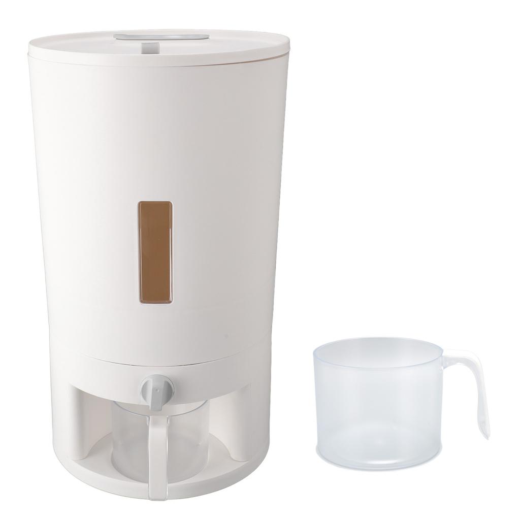 Kitchen Rice Storage Container with Measuring Cup Sealed Design Accurate Measurement Grain Dispenser