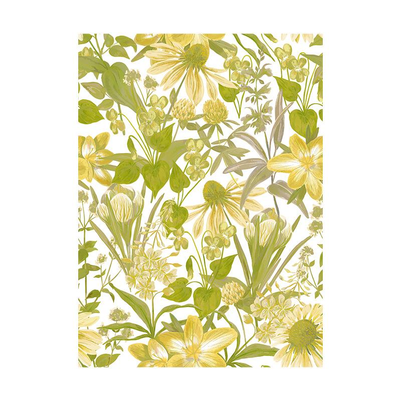 Floral Leaves Wallpaper Stick and Peel Farm House Woodland Wallpaper for Home Bedroom Cabinets Furniture Thicken Vinyl Film