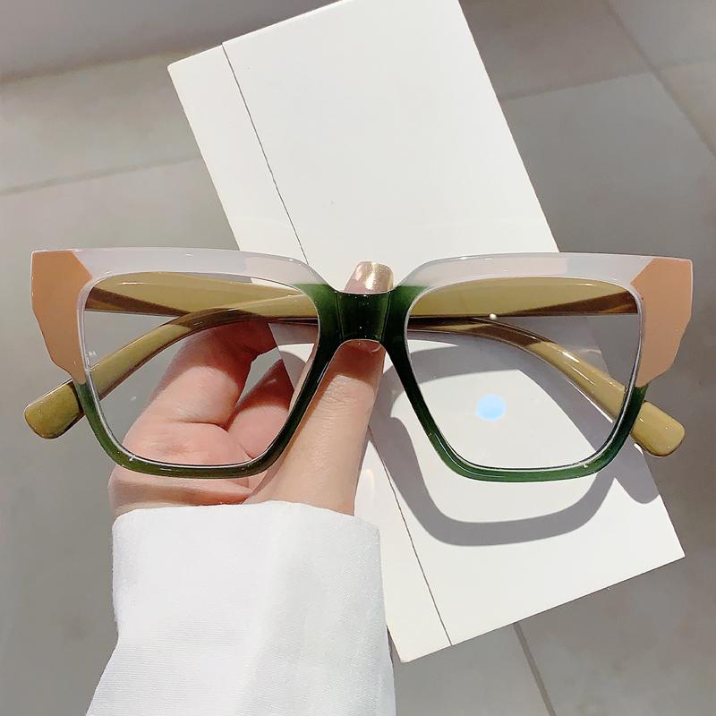 Oversized Eyeglasses Frames Stylish New in Multicolor Spectacles Trendy Fashion Non-prescription Women Eyeglasses