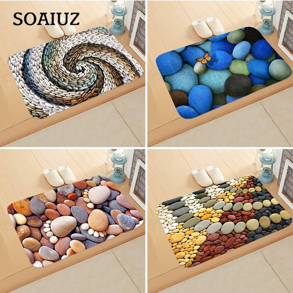 Коврик противоскользящий с принтом гальки — фото 3