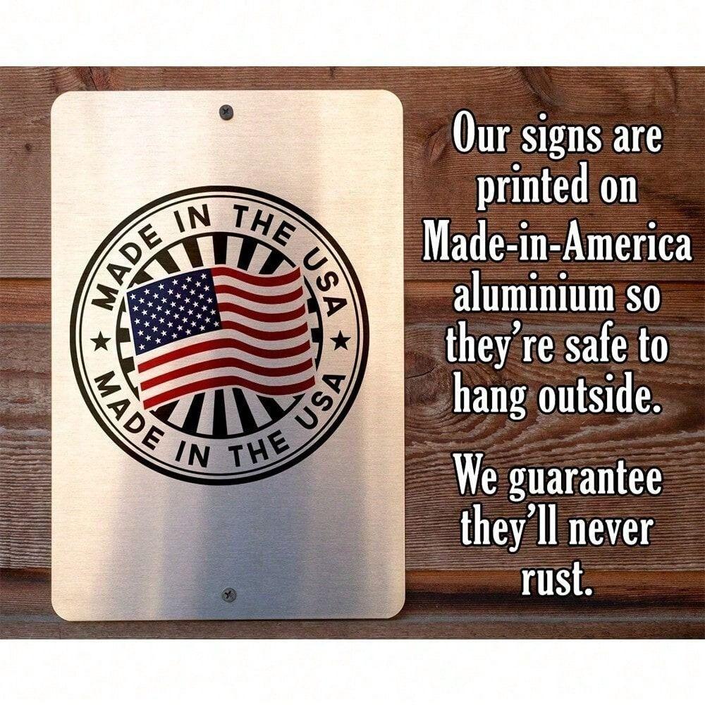 Vintage Warning Swim At Your Own Risk Metal Wall Sign for Pool