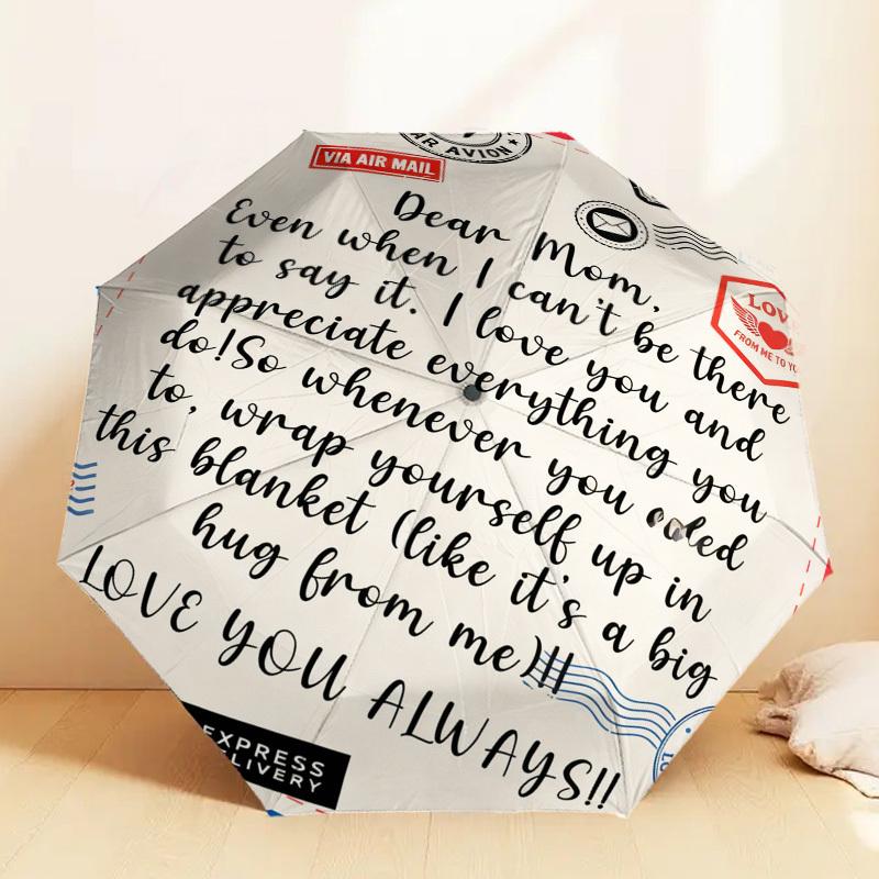 

1pc Love Letter Pattern Umbrella Design Automatic Opening and Closing Umbrella, High-quality Travel Umbrella, c1128283