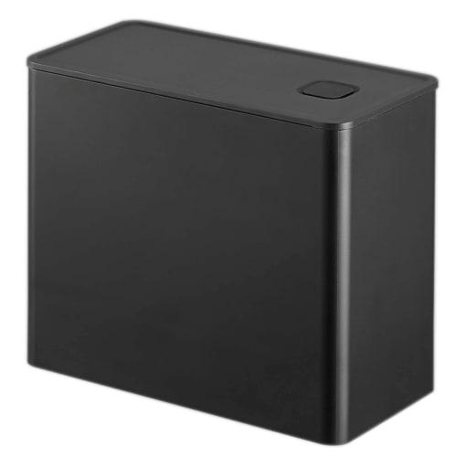 Yamazaki Tower Coffee Canister with Valve, Airtight, Black, Dimensions: Approx. 18.4cm W X 9.2cm D X 15.4cm H, Coffee Container, Disassembles and Wash