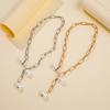 Women's Necklace All-match Adjustable Pearl Brooch Style Pendant Necklace