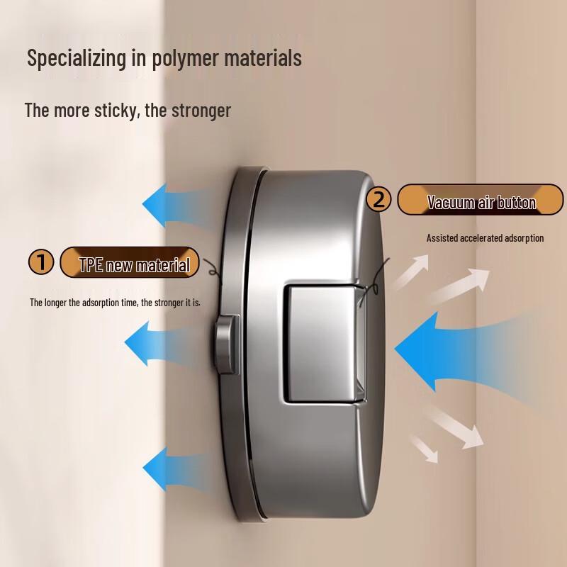 Baihan No-Drill Suction Bathroom Door Hook Rack