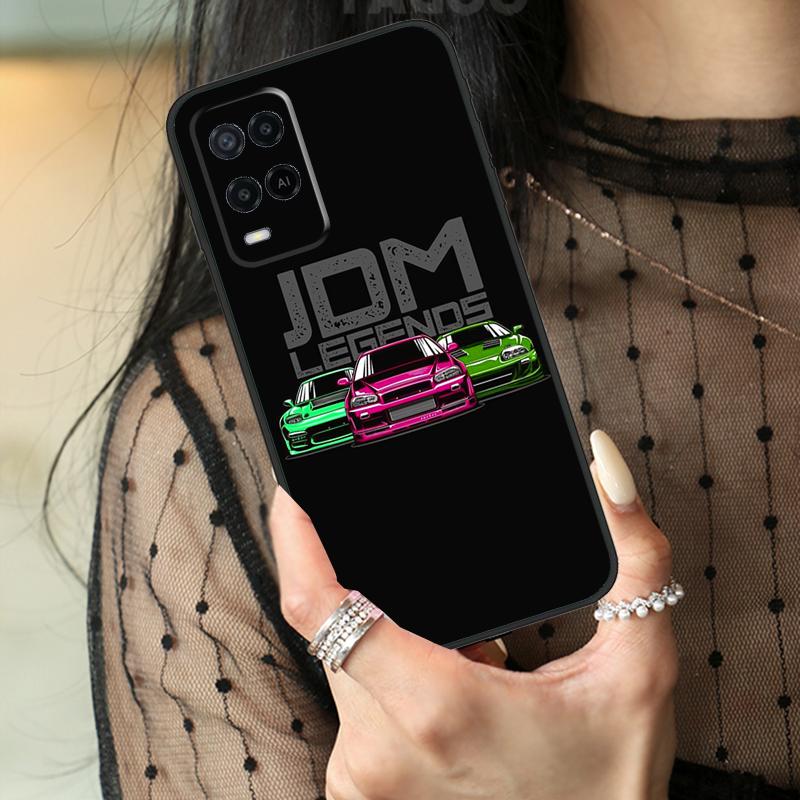 Japan JDM Car Case For Oppo A78 A98 A18 A38 A58 A60 A80 A40 A96 A76 A16 A94 A74 A54 A15 A17 A57 A77 A5 Pro