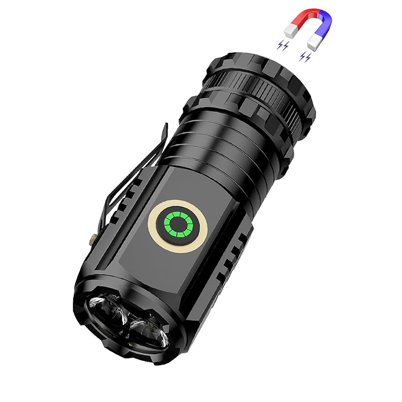 

LED flashlight 1000lm high brightness Ultra small lightweight powerful led light 1500mAh rechargeable battery 5 lighting modes handy light cob work