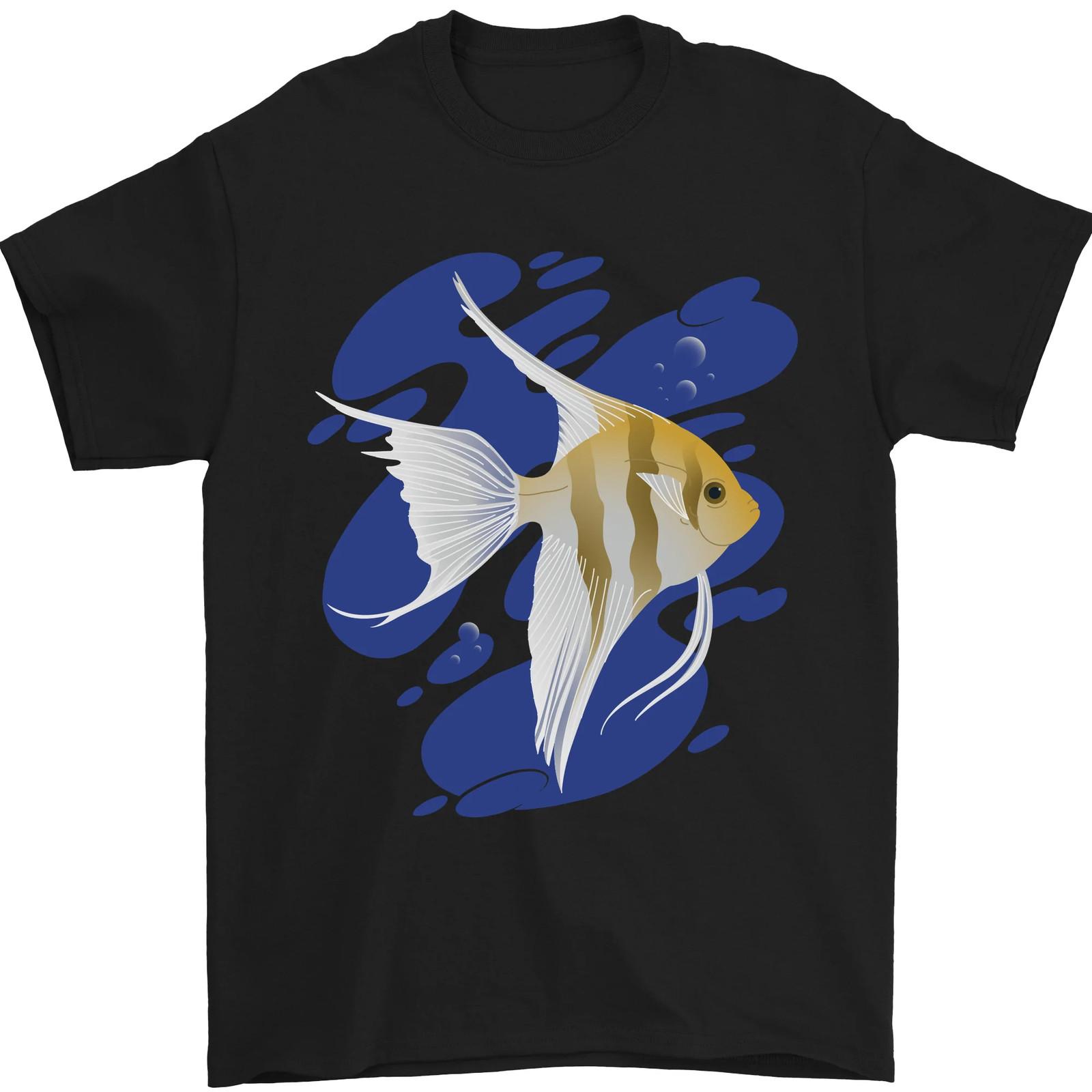 An Angel Fish in the Ocean Mens T-Shirt 100% Cotton L