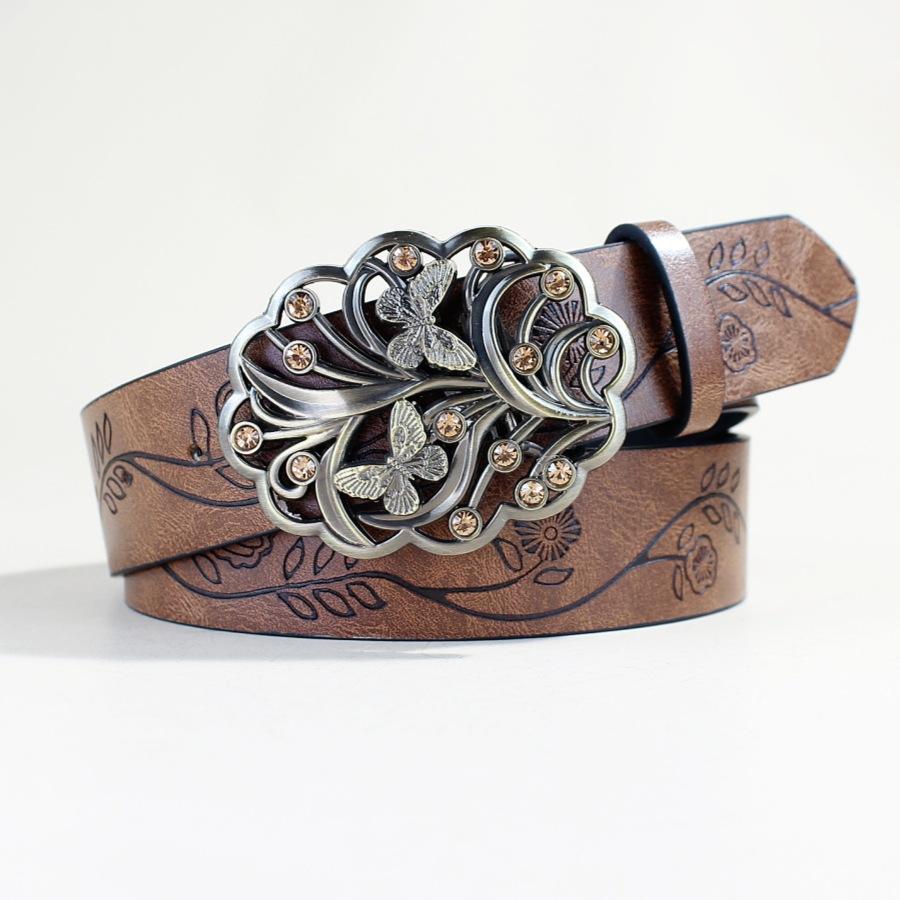 Pu Belt Women S Court Belt Women S Imitation Leather Retro Decorative Belt 110Cm long (L size)