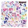 62PCS My Little Pony Cartoon Stickers for Kids: Decorative Stickers for Phone Cases, Notebooks, and Stationery.