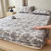 New printed single-piece fitted sheet three-piece set, washable mattress protective cover, all-inclusive mattress and pillowcase