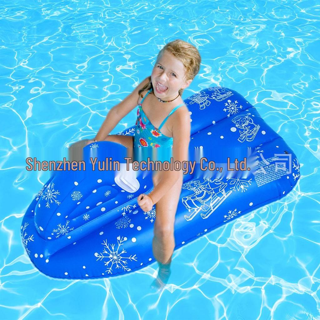 50-Thread Extra-Thick Inflatable Motorboat Raft - Children's Water Ride & Floating Bed Toy