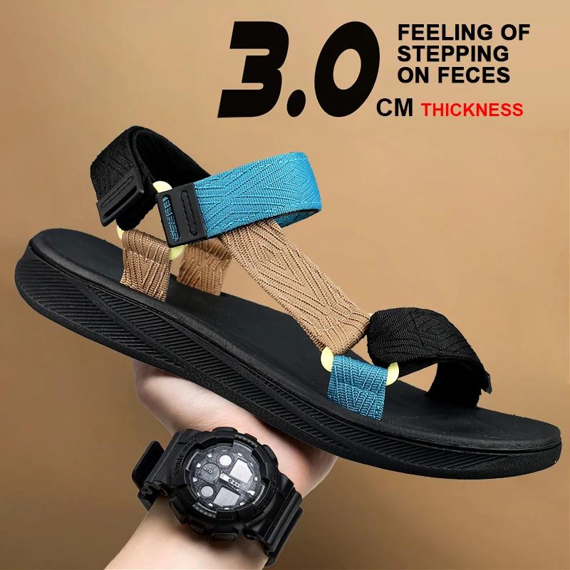 Summer Outdoor Wadable Sandals Support Yoga Mat Insole Gladiator Open Beach Slippers Antiskid Durable Flat Men Shoes