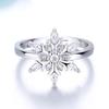2026 Zircon New Korean Version Accessories Design Sense Fashion Snowflake Ring Women's Light Luxury Open Jewelry