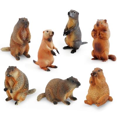 Children'S Solid Simulation Forest Animal World Groundhog Model Mouse Chipmunk Squirrel Solid Ornament Toy