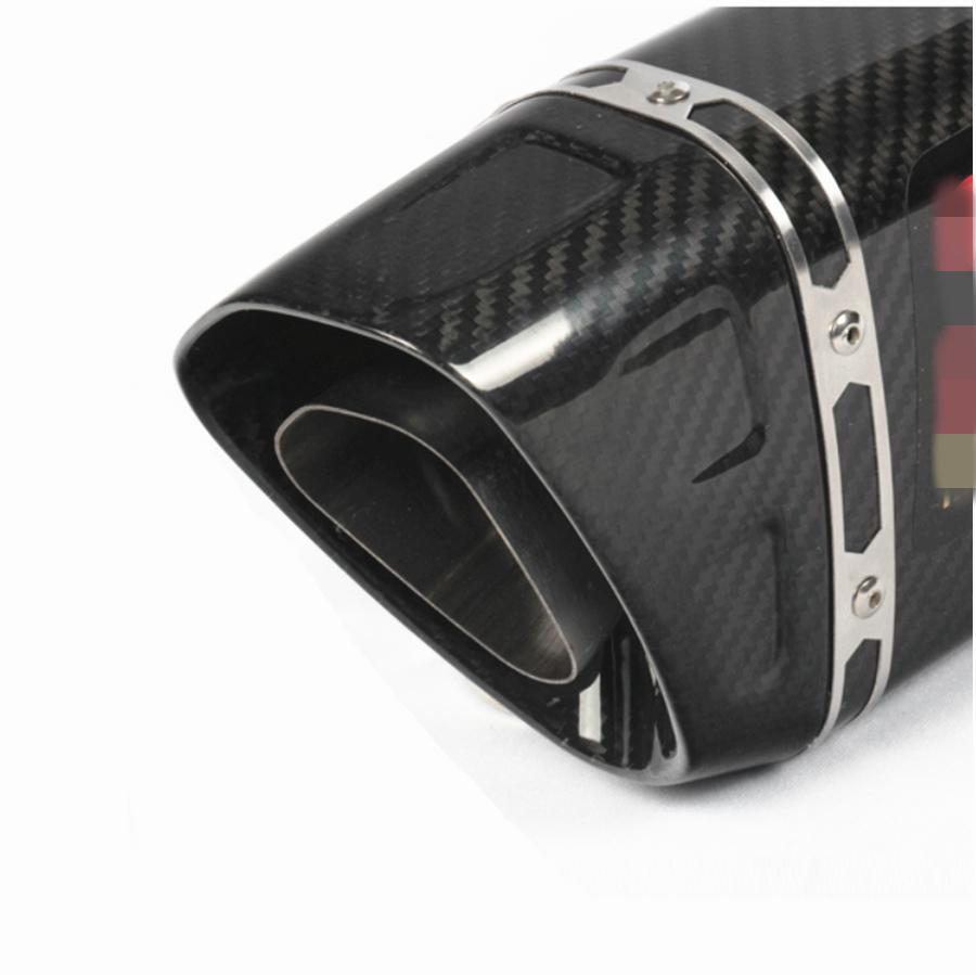 1PC 51MM Inlet Real Carbon Fiber Motorcycle Pipe Muffler For R6 R1 CBR500 Z750