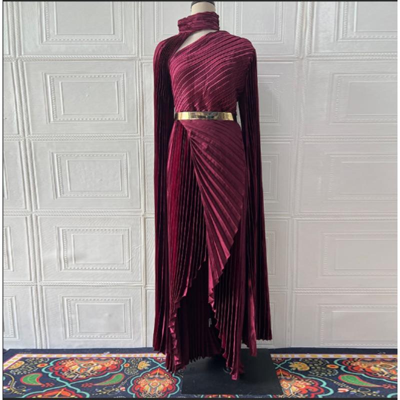 Im Sommer Europa und die Vereinigten Staaten neues langes Schal-Temperament-Kleid Rockgürtel-Kleid