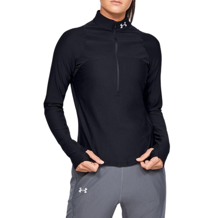 (WMNS) Under Armour Qualifier Hybrid 1/2 Zip Jacket 'Black' Women's 1326512-001