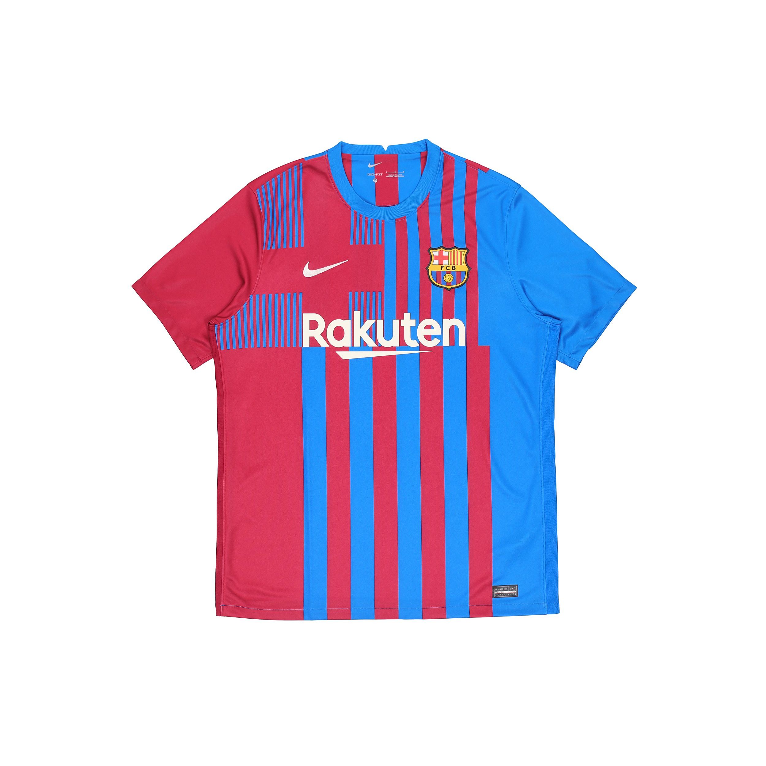

Nike FC Barcelona 2021/22 Stadium Home Men s Soccer Jersey Blue Red CV7891-428 L