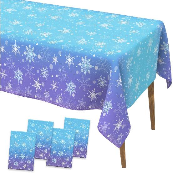 Ocean Waves Tablecloth, 2 Pieces Plastic Ocean Table Cloth Disposable Water Print Table Cover Blue Sea Rectangle Tablecloths for Beach Pool Birthday