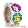 50-500 Pcs Reward Stickers Motivational Stickers Roll for Kids for School Reward Students Teachers Cute Animals Stickers Labels