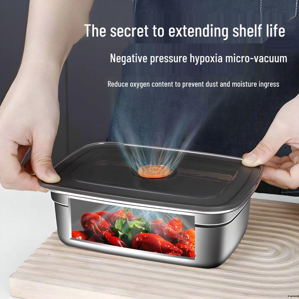 Customizable Stainless Steel Fresh-Keeping Food Grade Lunch Box with Lid