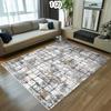 Vintage Brick Print Rug Soft Non-Slip Washable Area Carpet, Modern Retro Geometric Floor Mat for Living Room Bedroom and Office