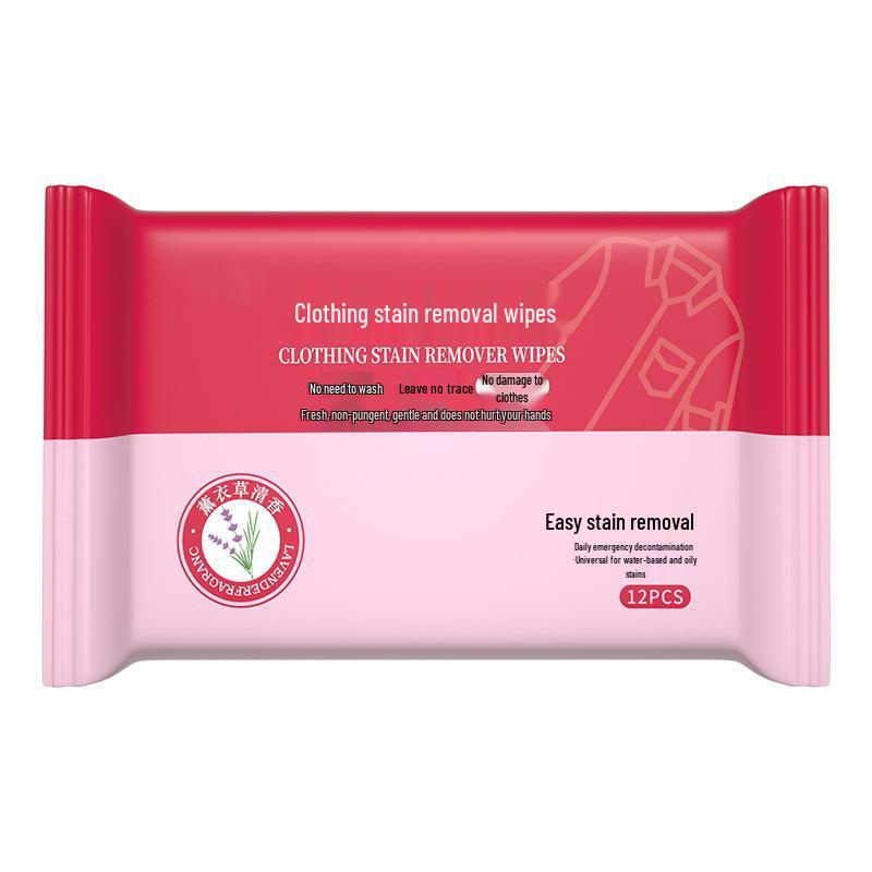 Clothing Stain Remover Wipes: Hand-Free, Emergency Stain Removal, 20 Individually Wrapped Pieces for On-the-Go Use.