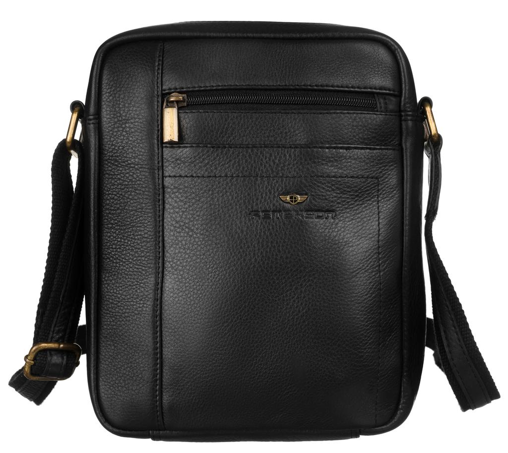 Men's Leather Bag with Zipper Pocket - Peterson