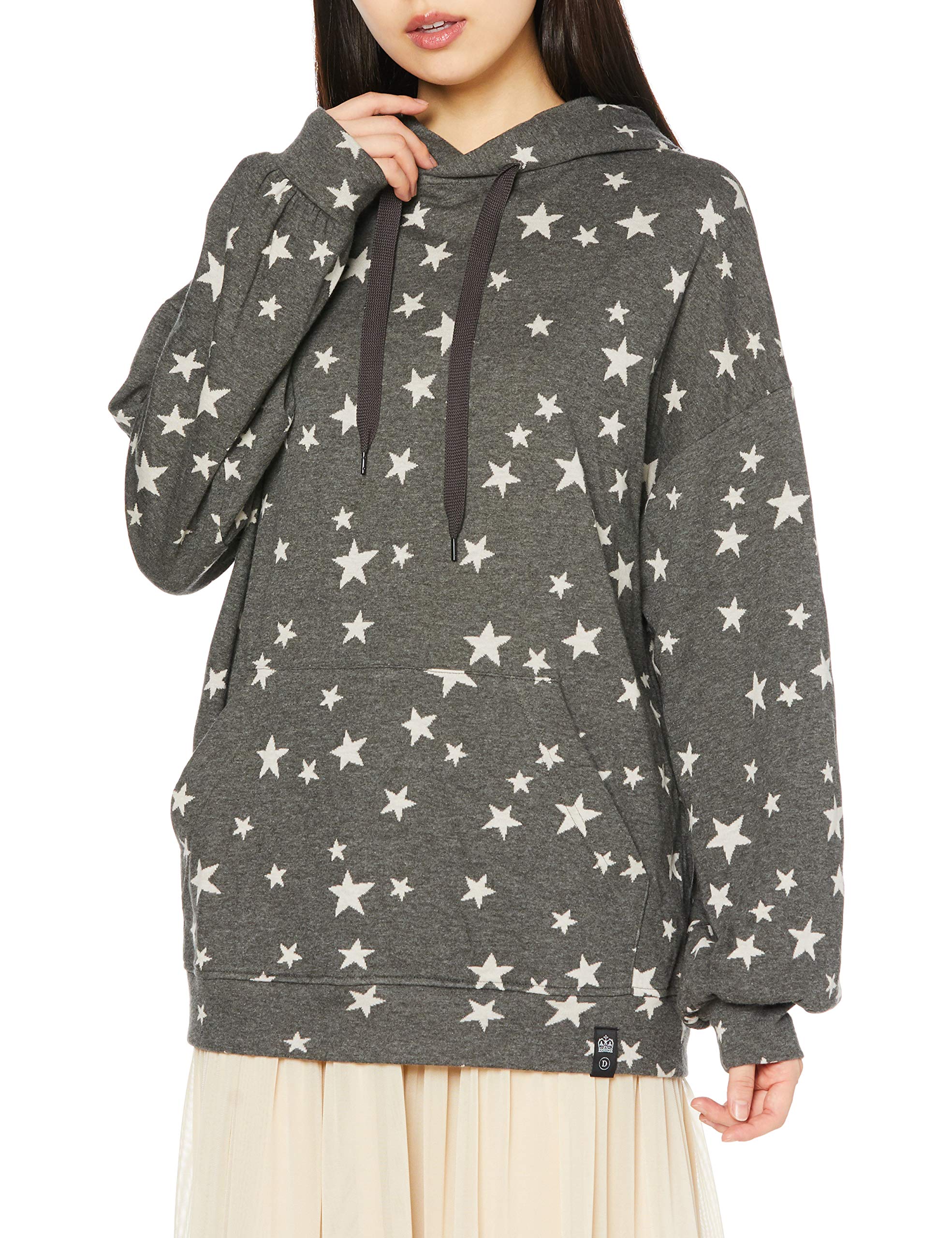 

Худи с принтом звезд Double Standard Clothing бежевый x угольный размер 38 к японскому размеру 0208-250-203 женский (Эквивалент 9)