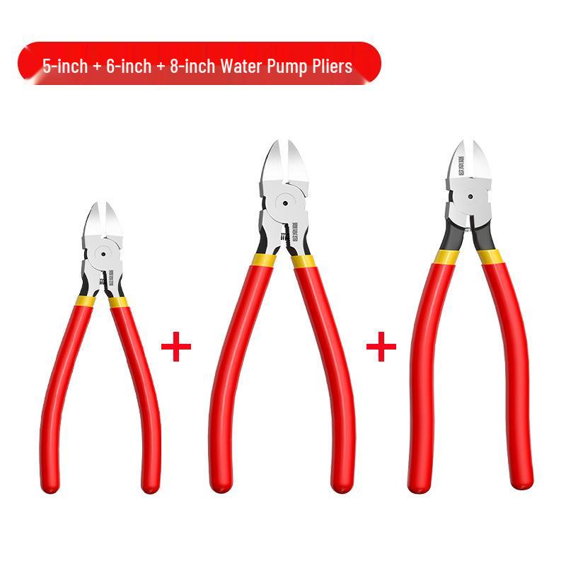 Industrial Grade Angled Cutters: High Hardness Offset Thin Jaw Pliers for Electricians and Electronic Models