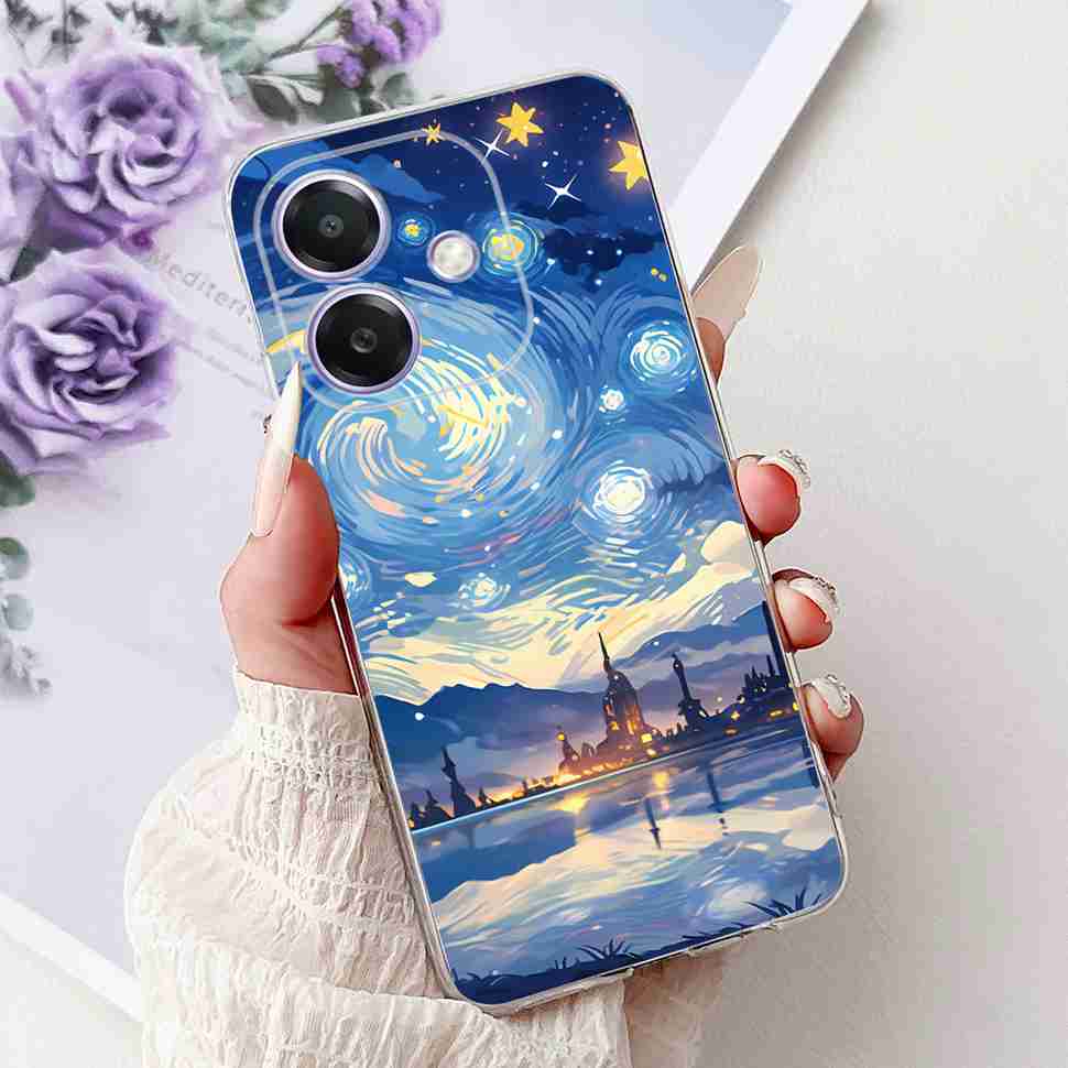 For Oppo A3 4G CPH2669 Funda Popular Painted Soft Silicone Phone Case For Oppo A3X A3 X 5G CPH2681 Back Cover Casing