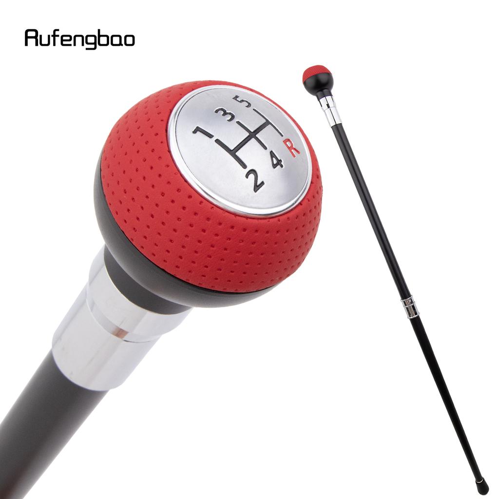Red Black Gear Ball Silver Walking Cane Fashion Decorative Walking Stick Gentleman Elegant Cosplay Cane Crosier 92cm