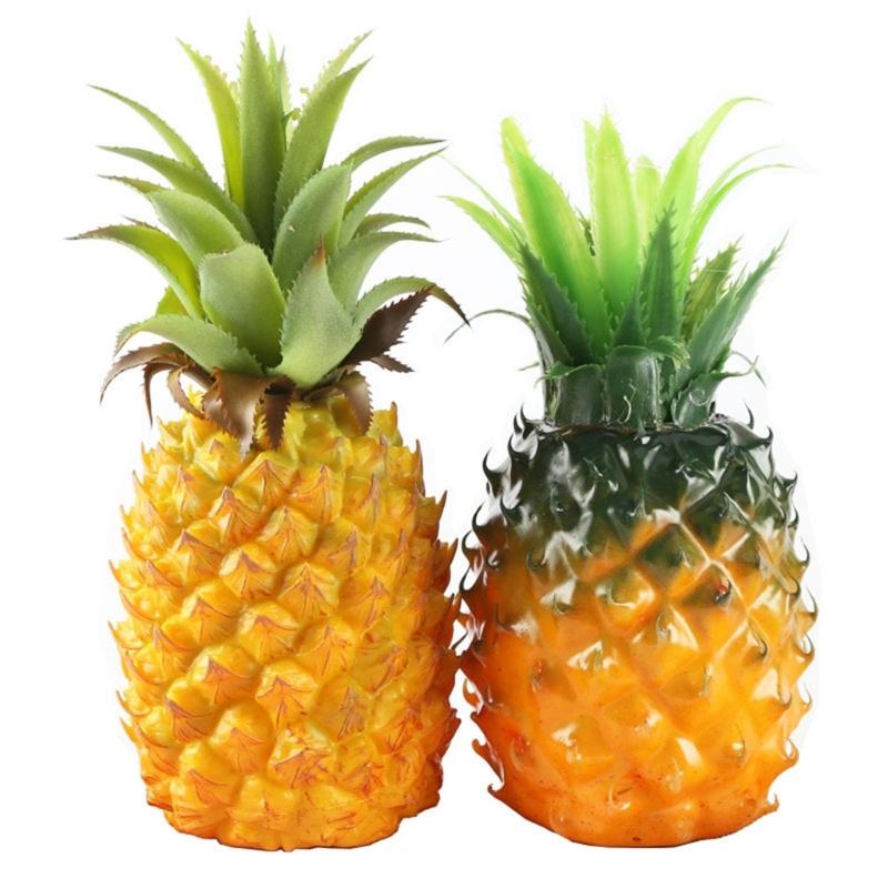 Large Artificial Pineapple Fruit Ornament Yellow Pineapples Decoration for Home and Retail Settings